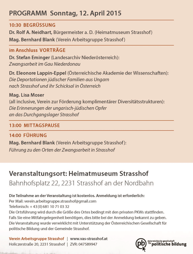 Workshop im Heimatmuseum Strasshof 2015
