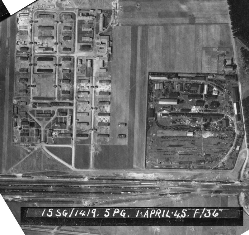 Αεροφωτογραφία της διέλευσης στρατόπεδο Strasshof από το 1944